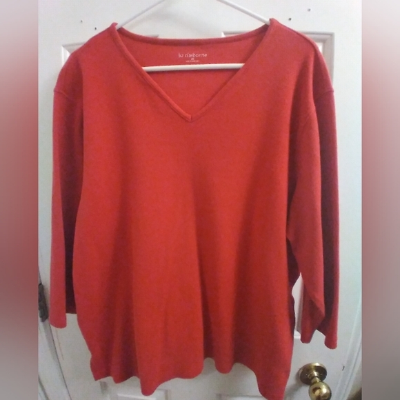 Liz Claiborne plus sweater 2X red - Picture 1 of 6